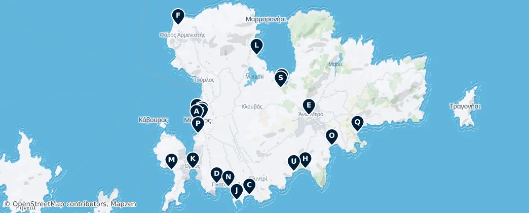 Map of Mykonos