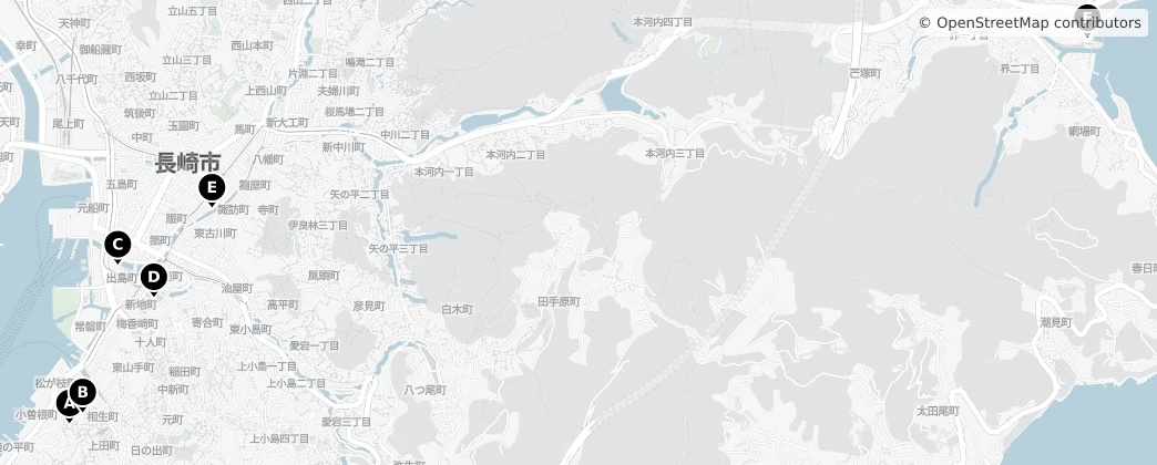 Map of Nagasaki