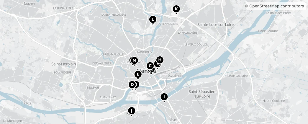 Map of Nantes
