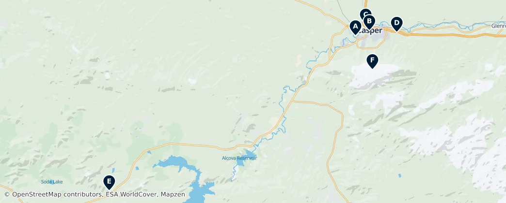 Map of Natrona County