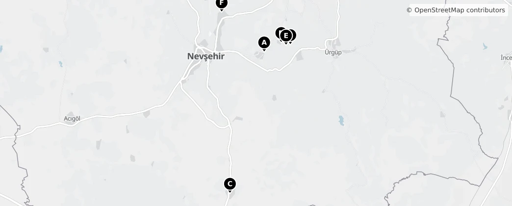 Map of Nevşehir Merkez