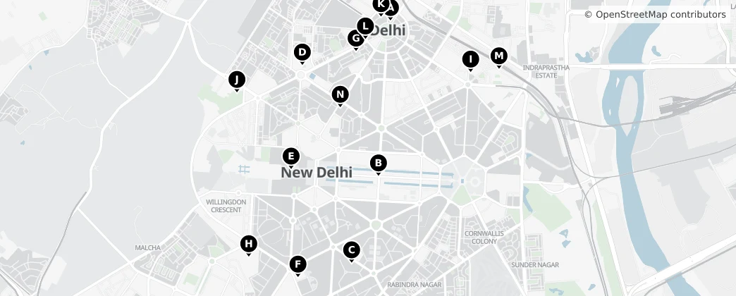 Map of New Delhi