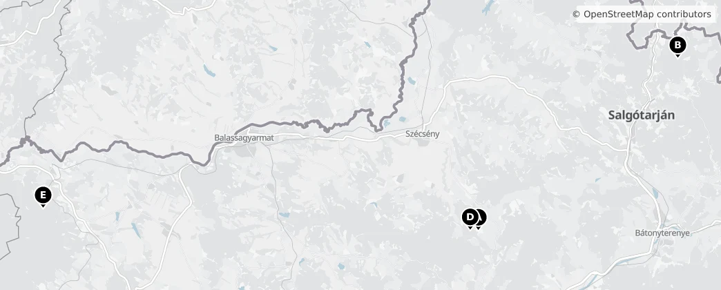 Map of Nógrád