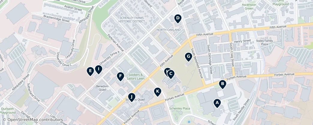 Map of North Oakland