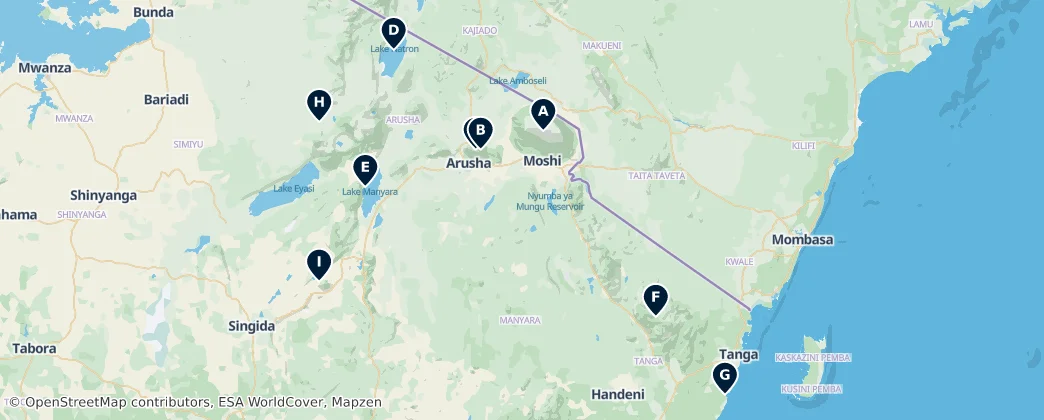 Map of Northern Zone