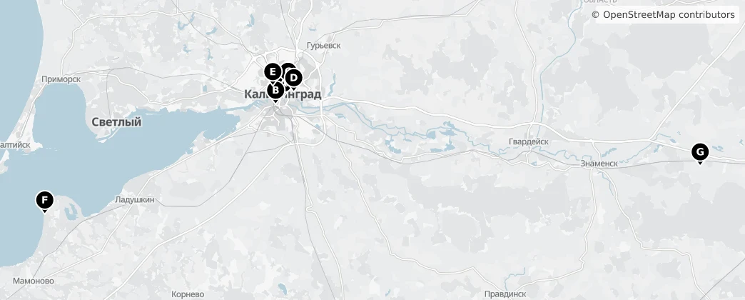 Map of Oblast Kaliningrad