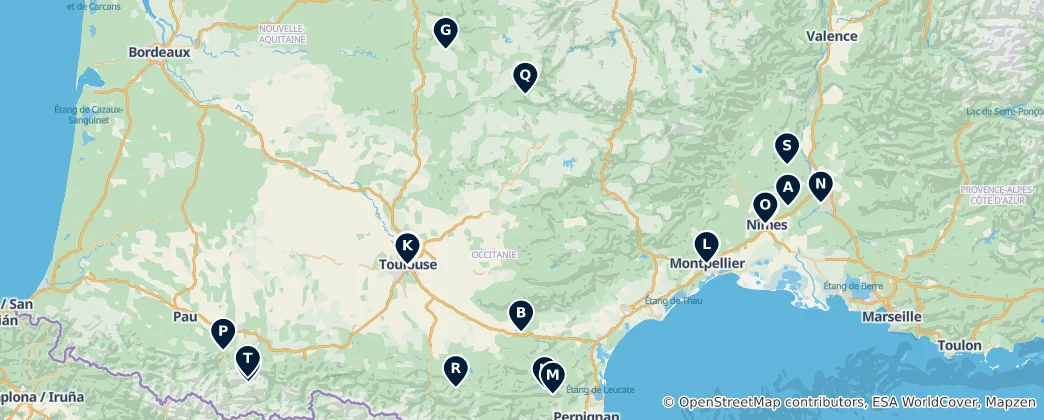 Map of Occitanie
