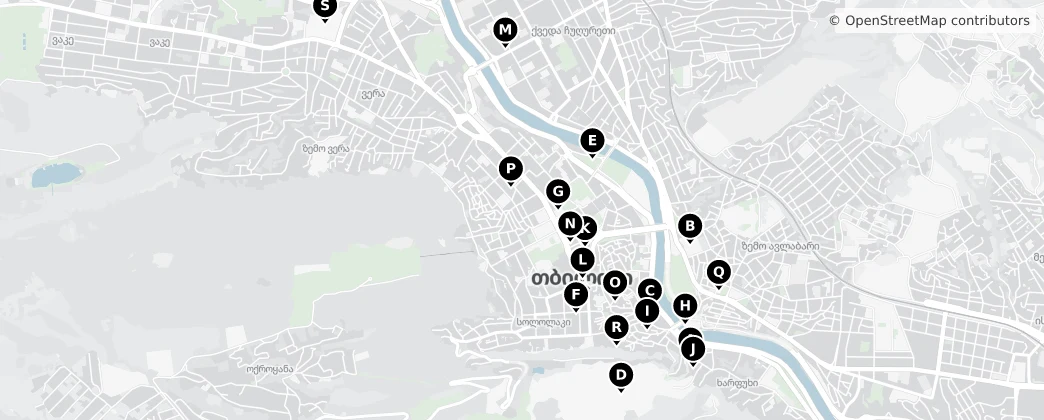 Map of Old Tbilisi