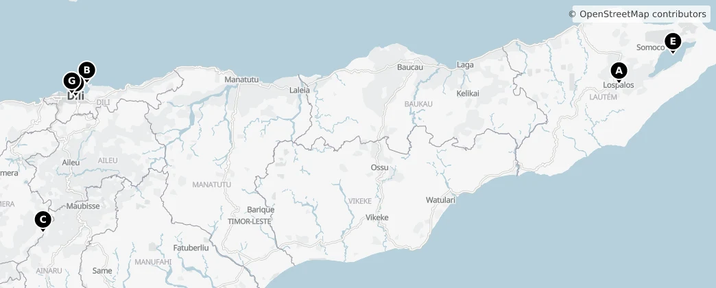 Map of Oost-Timor