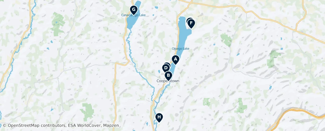 Map of Otsego County