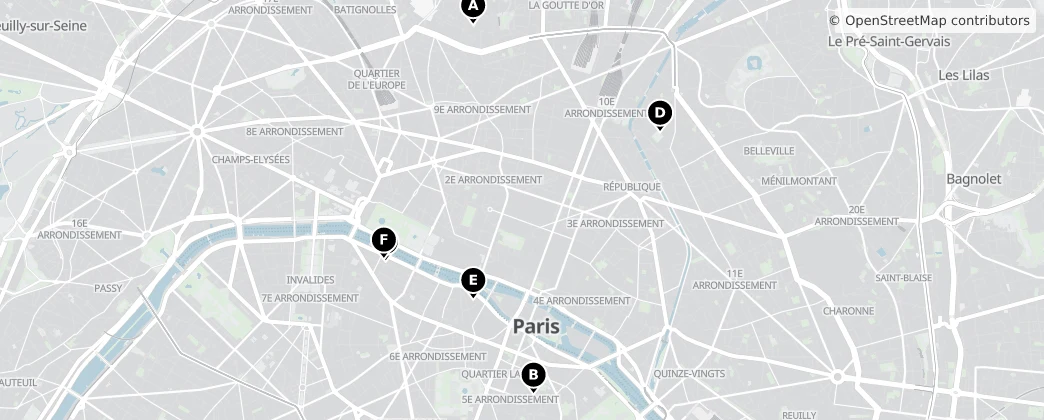 Map of Parijs