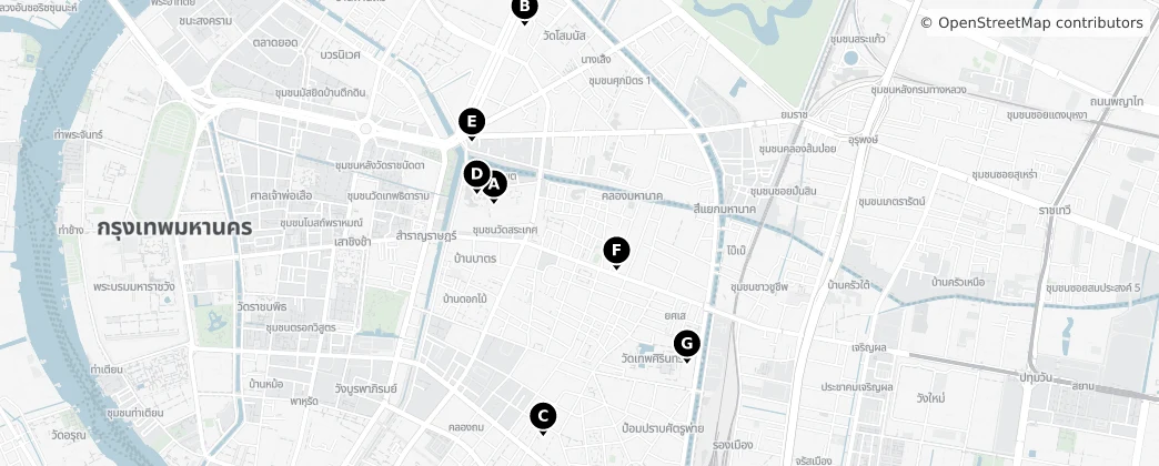 Map of Pom Prap Sattru Phai