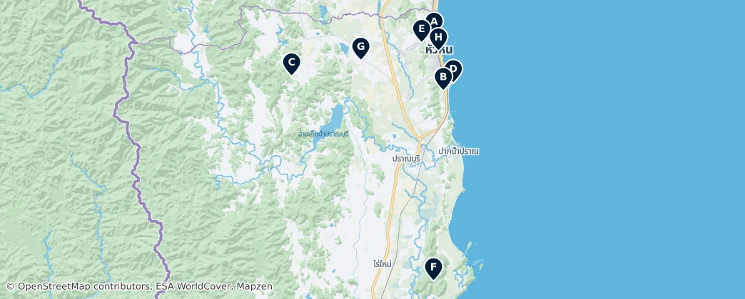 Map of Prachuap Khiri Khan (provincie)