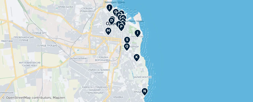 Map of Primorskij rajon