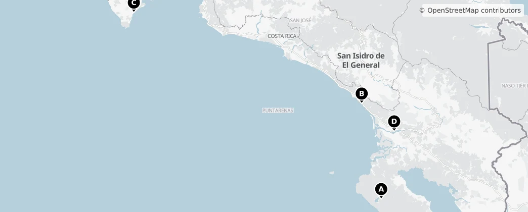 Map of Puntarenas