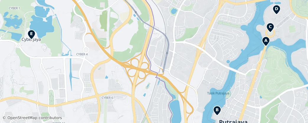 Map of Putrajaya