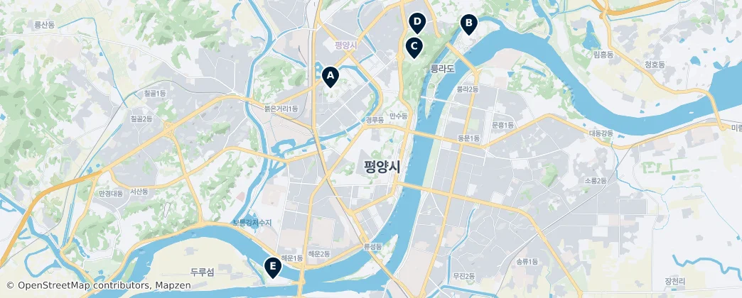 Map of Pyongyang