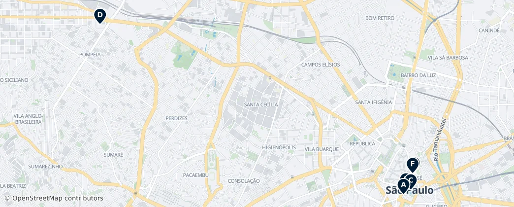 Map of Região Imediata de São Paulo