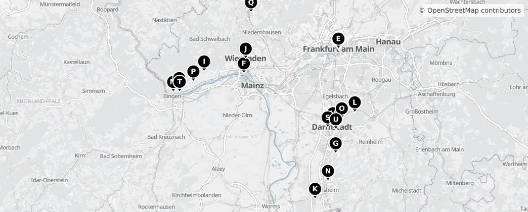 Map of Regierungsbezirk Darmstadt