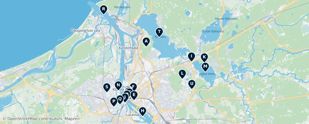 Map of Riga