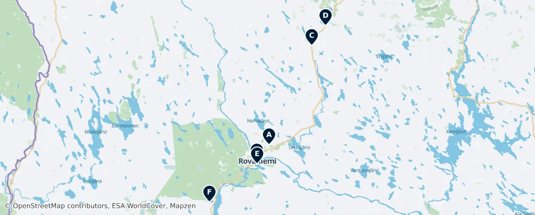 Map of Rovaniemi
