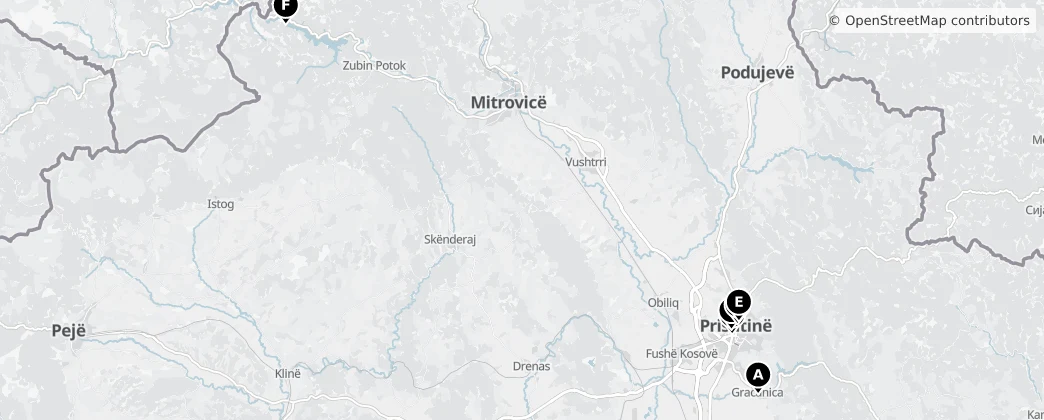 Map of Kosovo