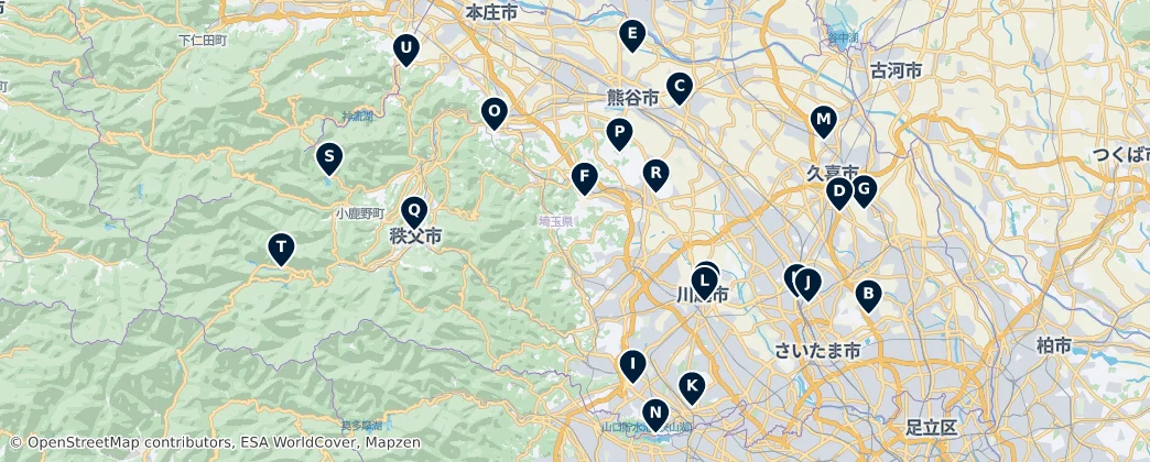 Map of Saitama