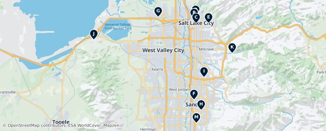 Map of Salt Lake County