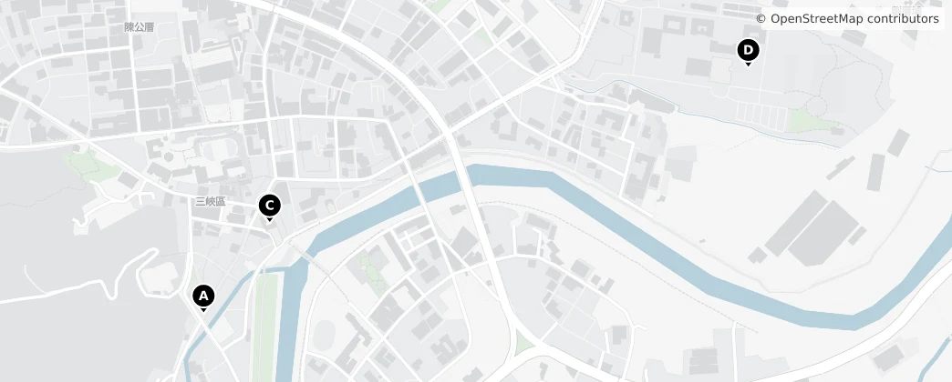 Map of Sanxia District