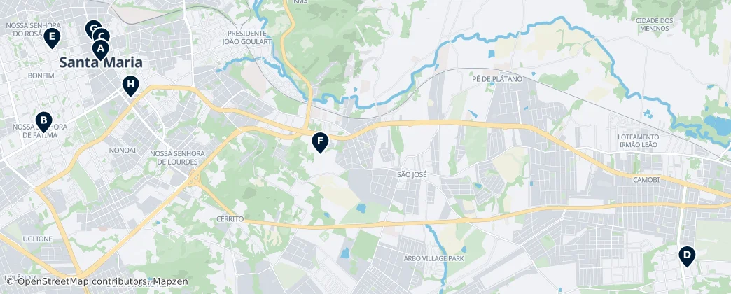 Map of Santa Maria