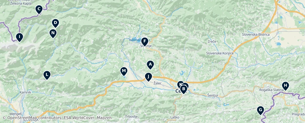 Map of Savinjska regija
