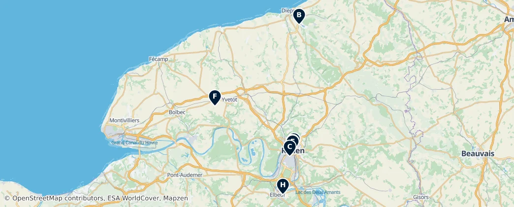 Map of Seine-Maritime