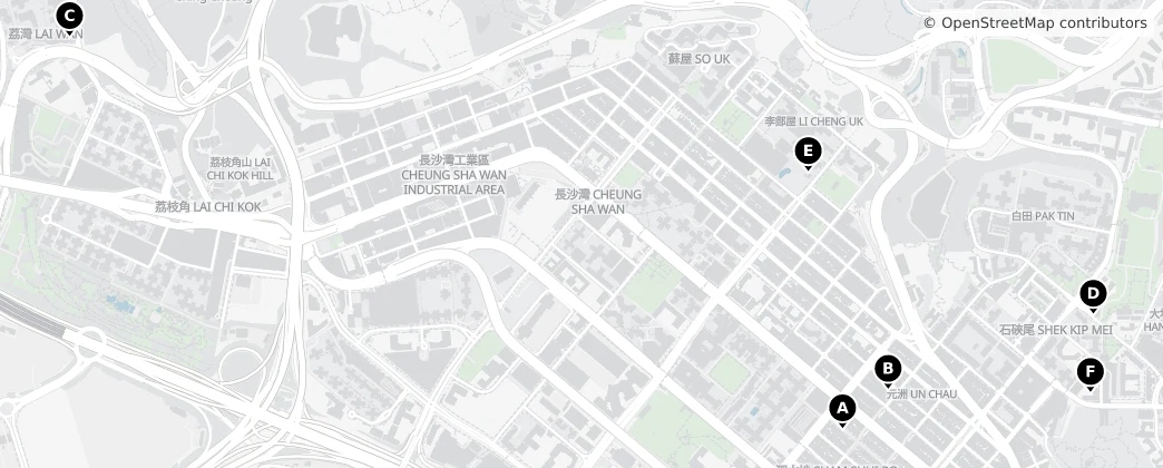 Map of Shen shui bu qu Sham Shui Po District