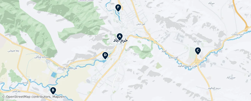 Map of Khorramabad County