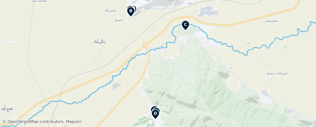 Map of Marvdasht County