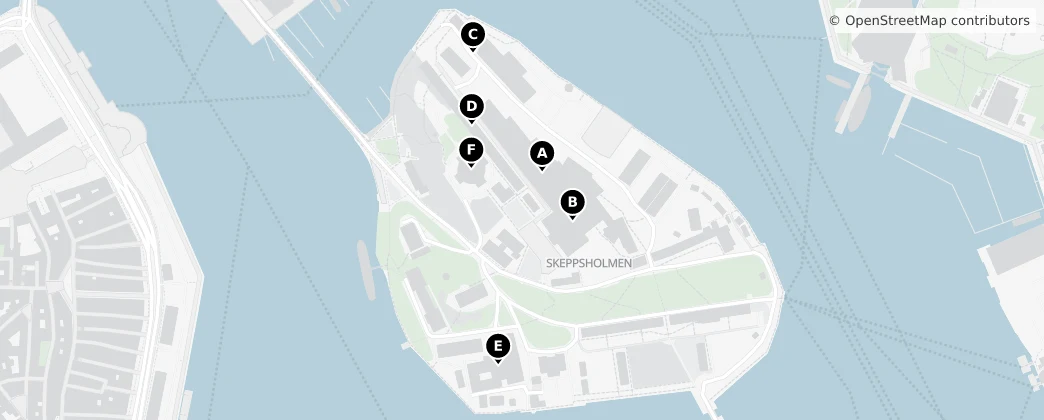 Map of Skeppsholmen