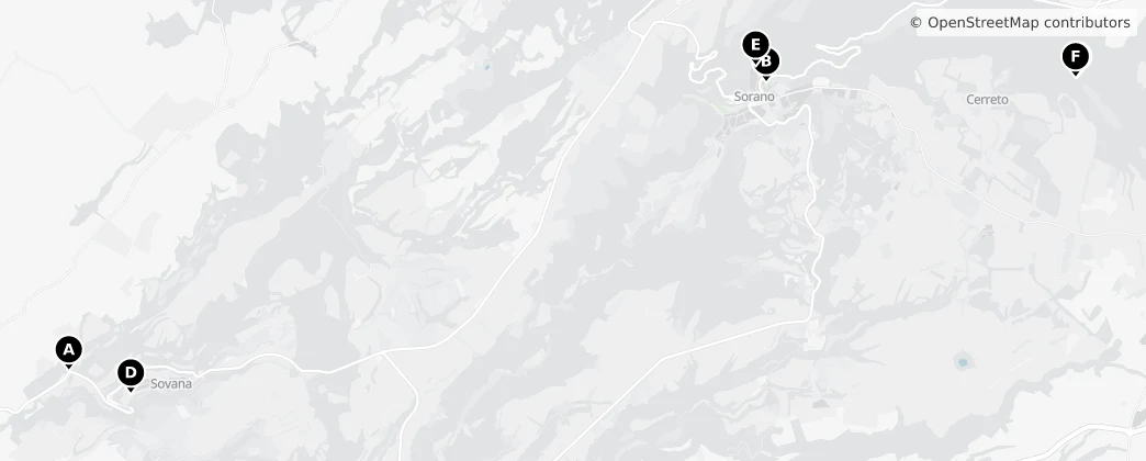 Map of Sorano