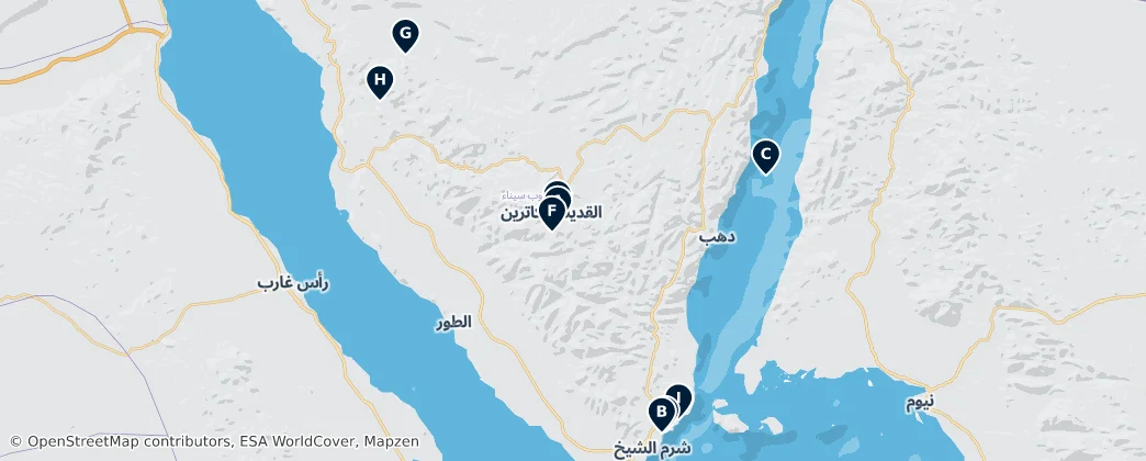 Map of Zuid-Sinaï