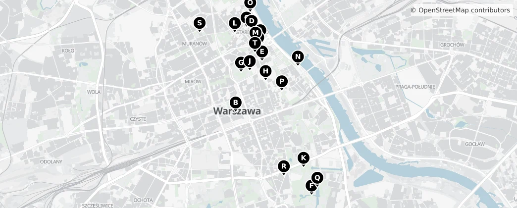 Map of Śródmieście