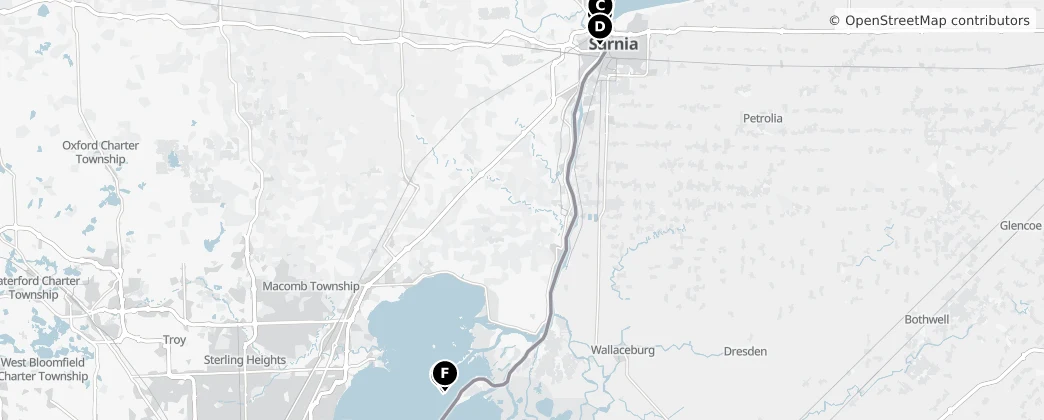 Map of St. Clair County