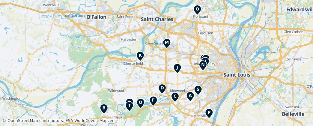 Map of St. Louis County
