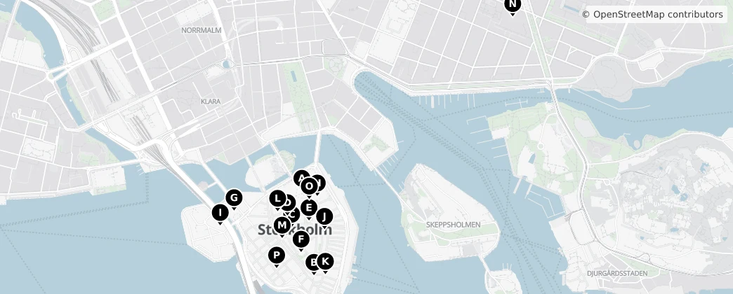 Map of Stadsholmen