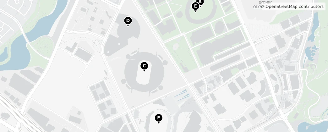 Map of Sydney Olympic Park