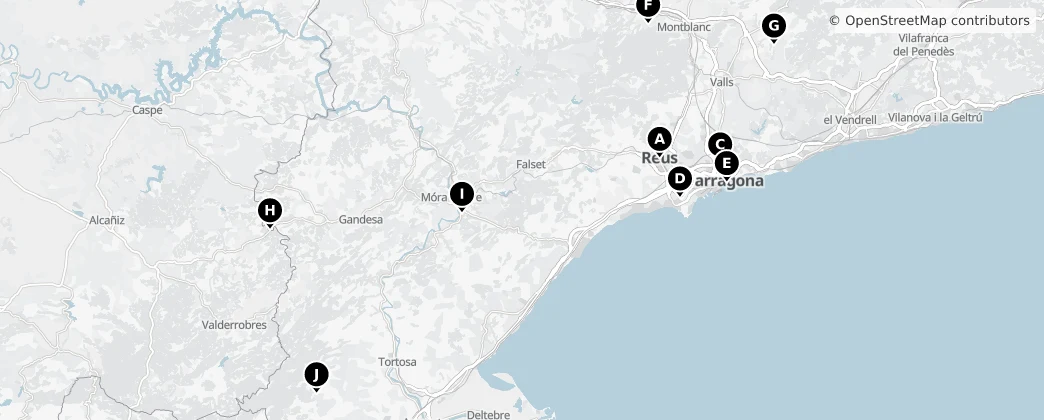 Map of Tarragona