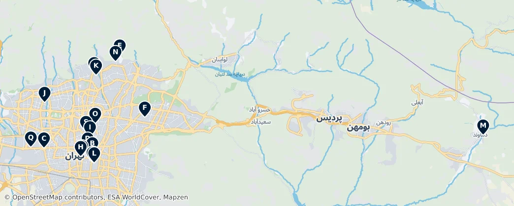 Map of Teheran