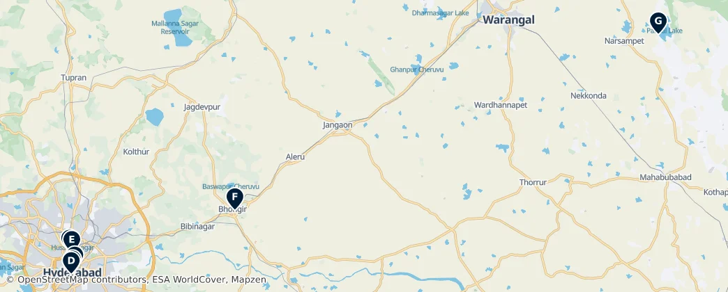 Map of Telangana