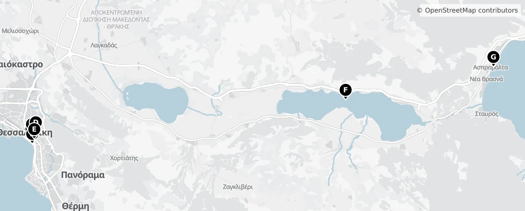 Map of Thessaloniki