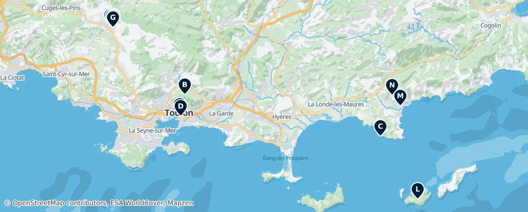 Map of Toulon