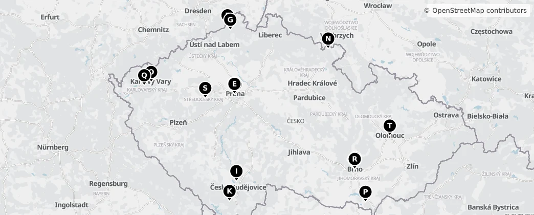 Map of Tsjechië