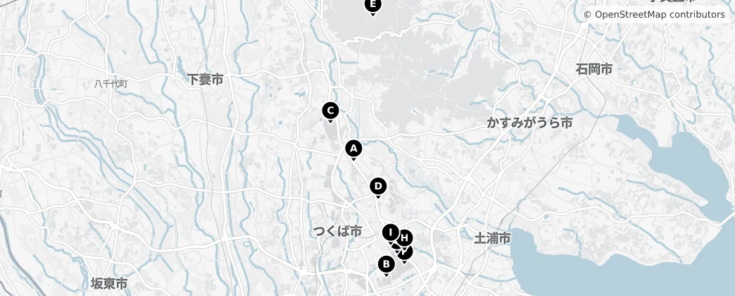 Map of Tsukuba
